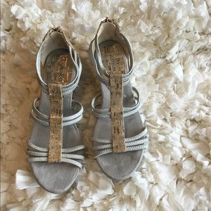 Very pretty cork wedge heels